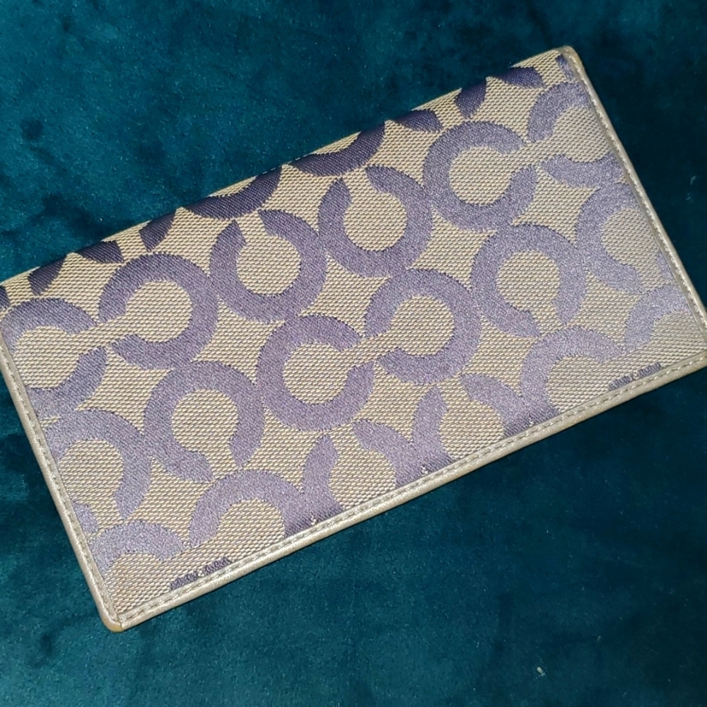 Coach checkbook holder